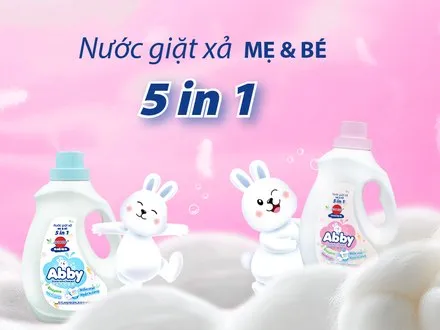 Abby Nước giặt xả Mẹ & Bé 5 in 1